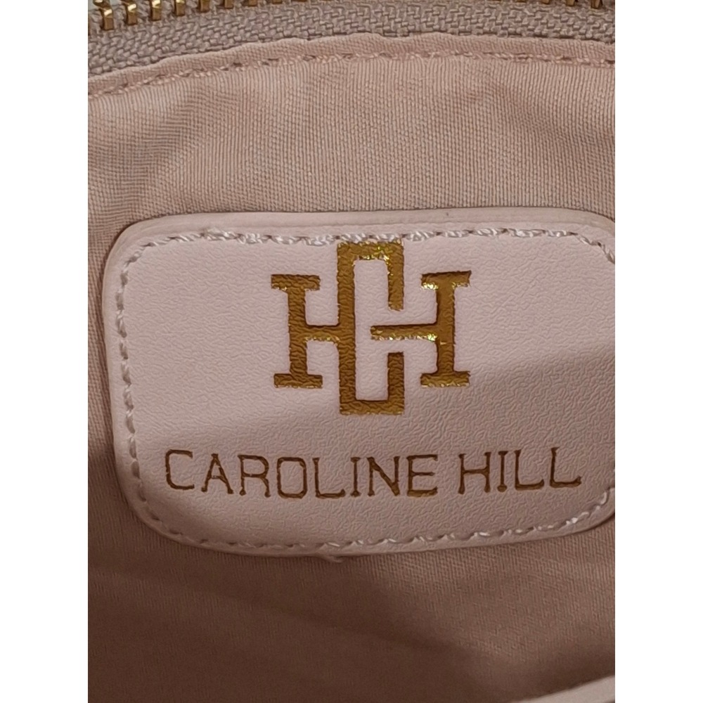 Caroline Hill Champagne Leopard Crossbody Wristlet Bag Gold Hardware Clutch